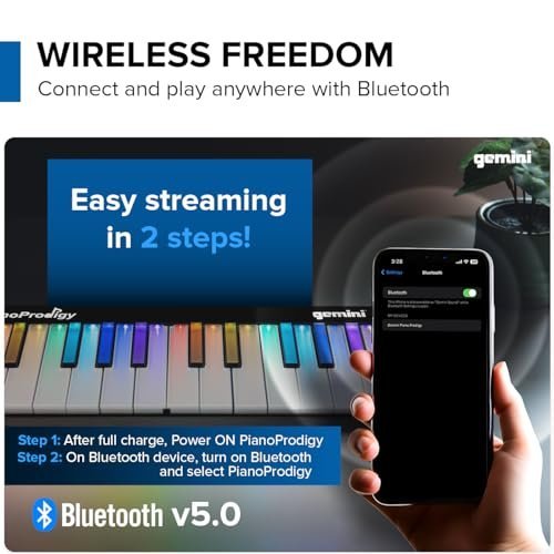 PianoProdigy 24-Key Smart MIDI Keyboard - Wireless Learning Piano - Image 2