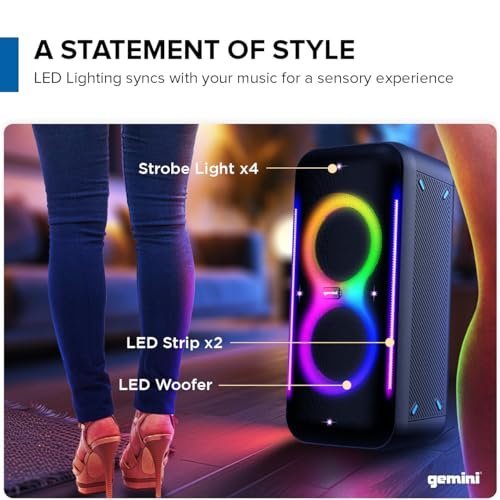 Gemini Sound GRV-2650L UltraRave Duo 400W Bluetooth Party Speaker - Image 4